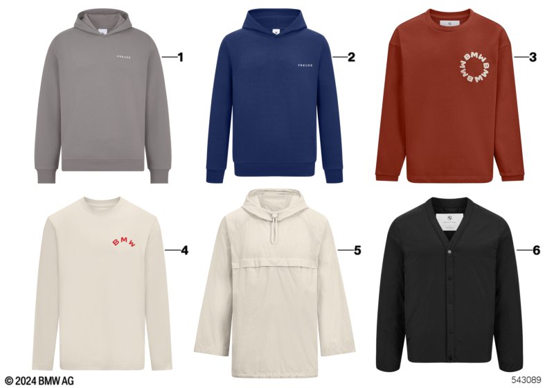 BMW bluza z kapturem z logo reverse uni. (grau, XXL)