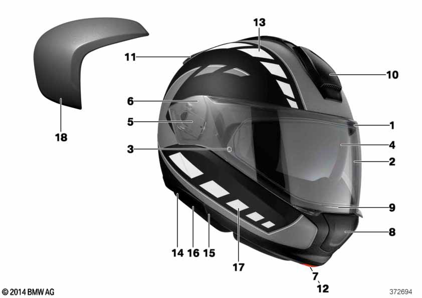 Kask 6 Evo, pojedyncze części