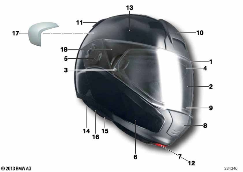 Kask 6 pojedyncze części - 2012